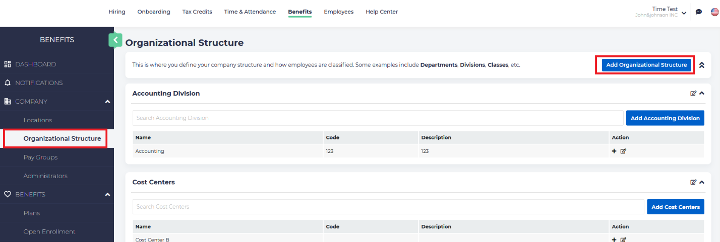 Organizational Structure – Hcm Help Center