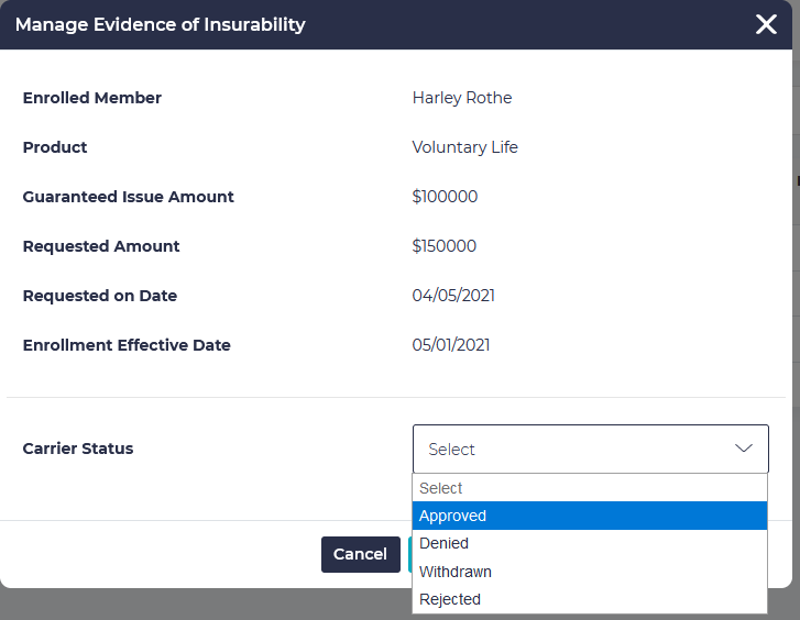 How to Manage Evidence of Insurability (EOI) – HCM Help Center